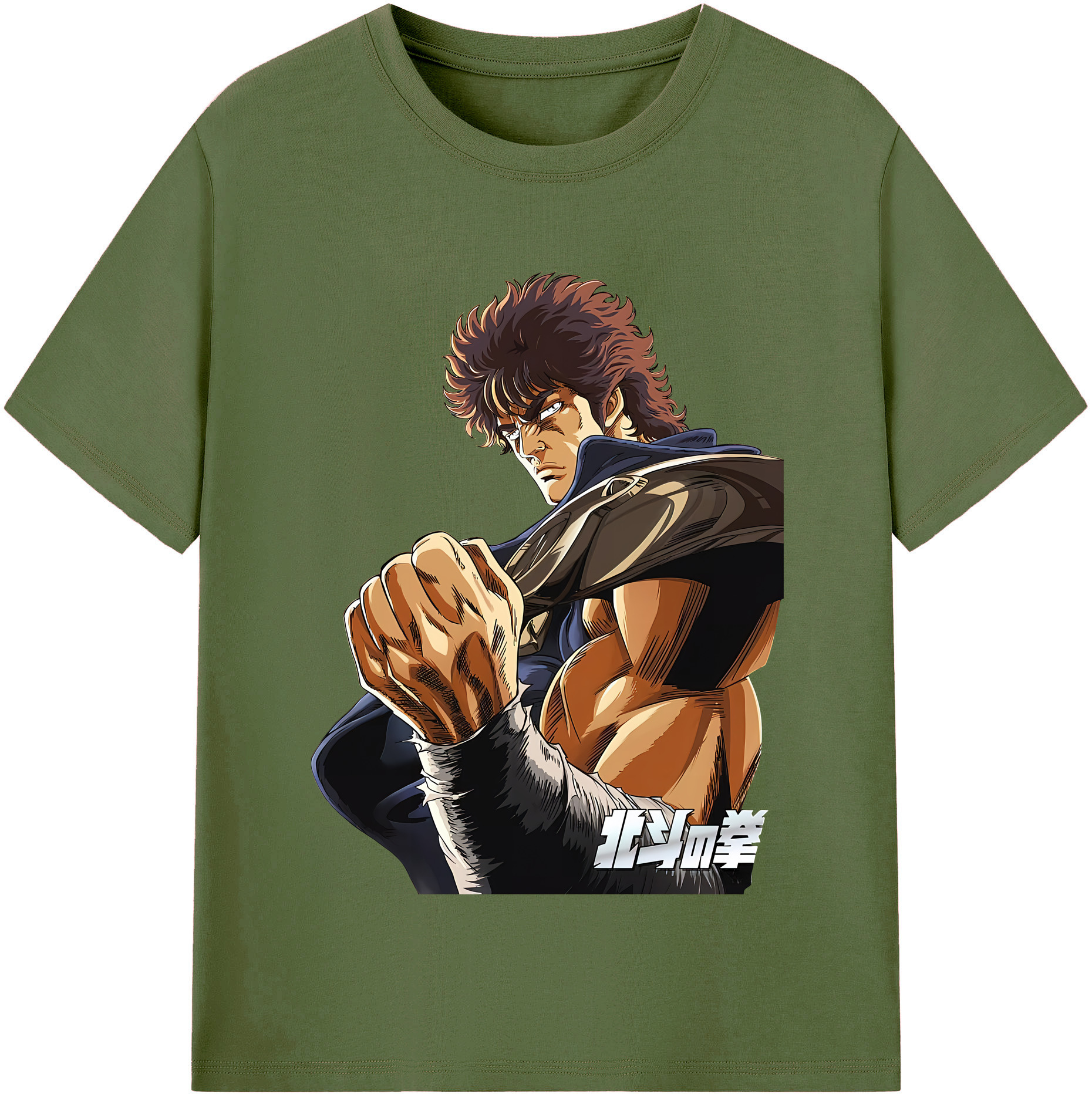 （画像用） 北斗の拳 Fist of the North Star 綿100％半袖Tシャツ（フロントプリント）